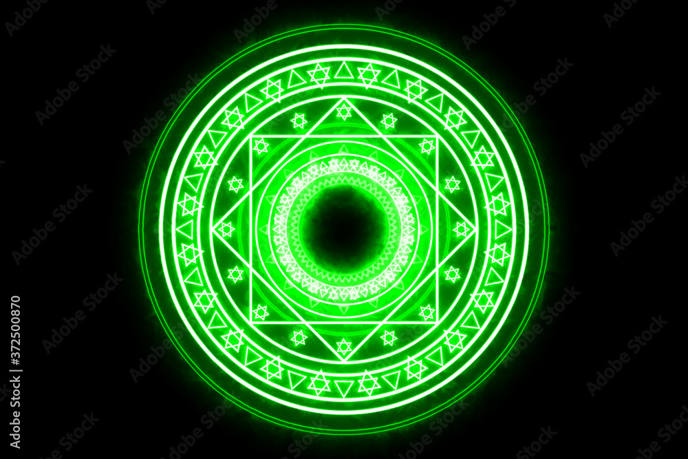 magic six star green energy rotate slow appear for banner and advertise magic six star green energy rotate slow appear for banner and advertise
