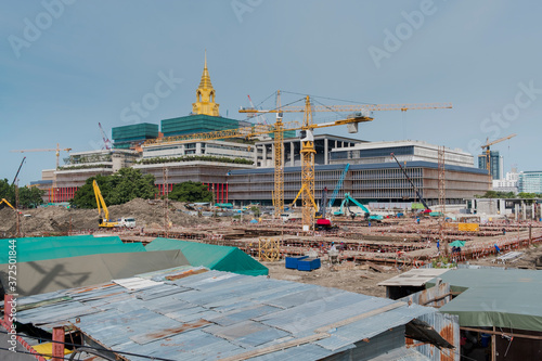 construction site of new government house , parliament, Thailand, August 2020