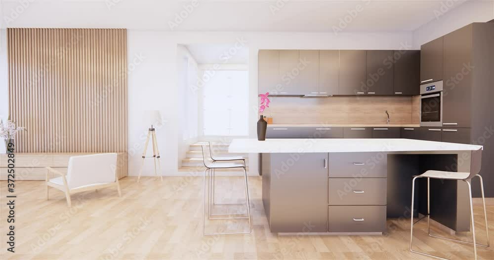 Scene multi function room ideas, japanese room interior design.3D rendering Scene multi function room ideas, japanese room interior design.3D rendering
