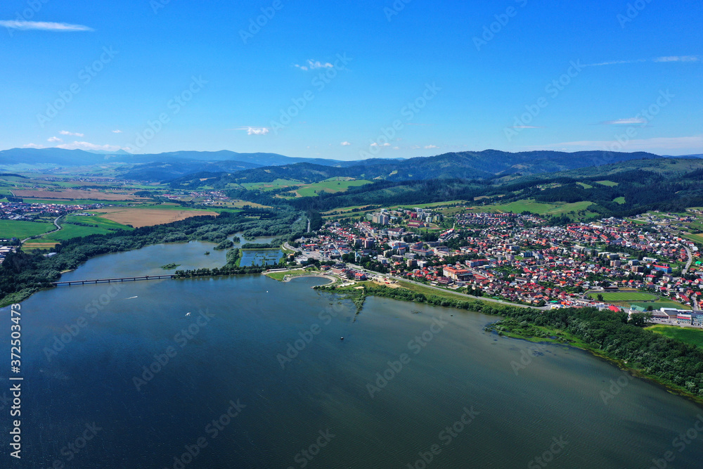 Aerial view of the town of Namestovo in Slovakia