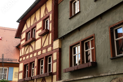 Facades of houses in the old style