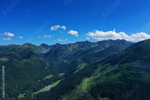 Aerial view of Rohace National Park, part of the Western Tatras in Slovakia © Peter