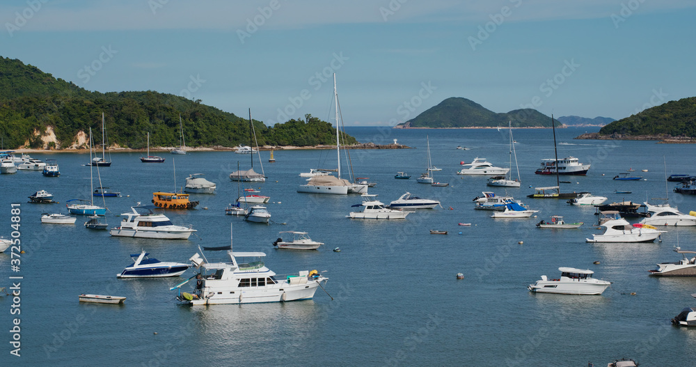 Yacht club in Hong Kong city