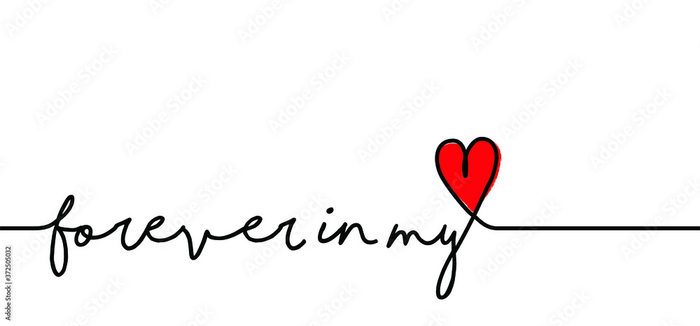 Fototapeta premium Love banner with heart symbol. Love heart month or happy singles day background. Happy valentines day on february 14 ( valentine, valentine’s day ) or romantic, wedding signs. Fun vector romance quote