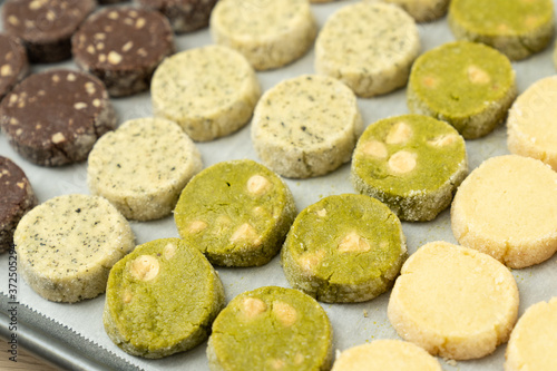 Assorted flavors french diamond cookies or diamant sable cookies