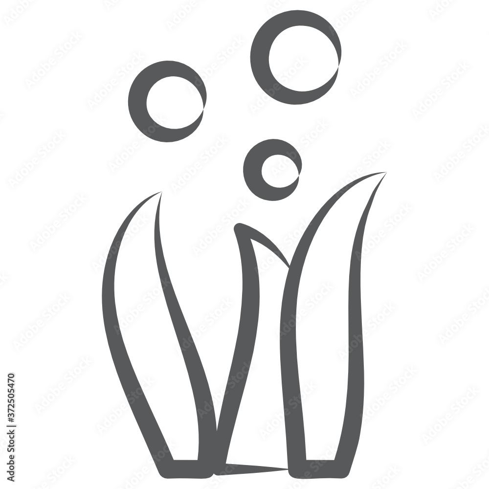 Obraz premium Editable trendy doodle design of coral reef icon 