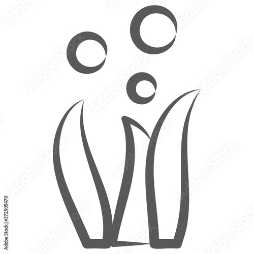 
Editable trendy doodle design of coral reef icon
