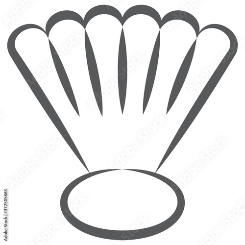 

Hrad, protective covering of marine fish, icon of seashell 
