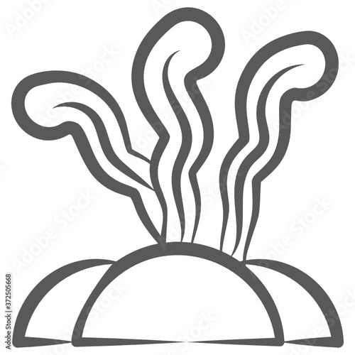 
Editable trendy doodle design of seaweed icon
