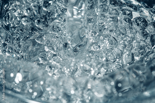 Close-up of a Pouring water. Motion blur
