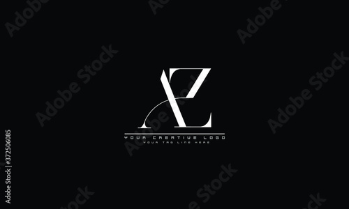 AZ ZA abstract vector logo monogram template