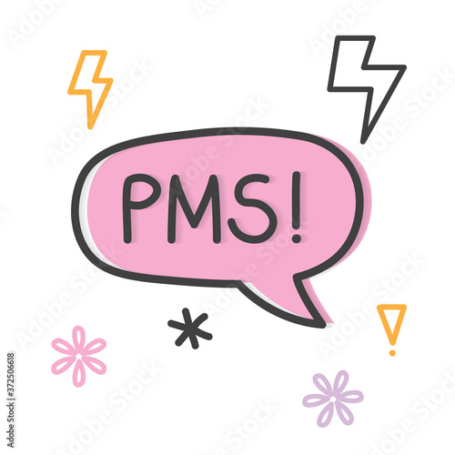 PMS (Premenstrual Syndrome) concept- vector illustration