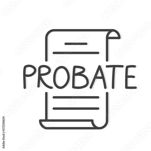 probate word concept- vector illustration