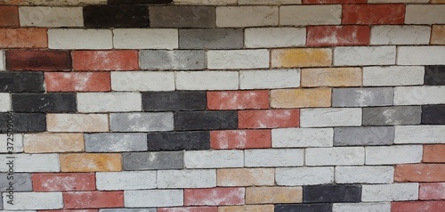 brick walls of various colors of brick_background