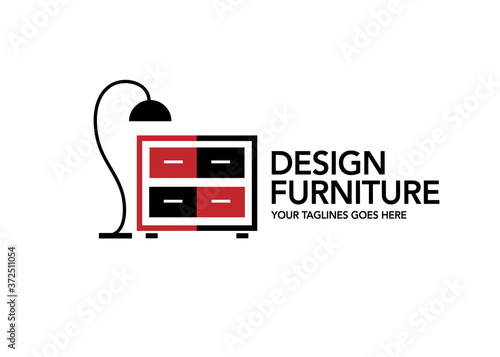 Modern furniture symbol logo design. Vector graphic illustration. Graphic design template