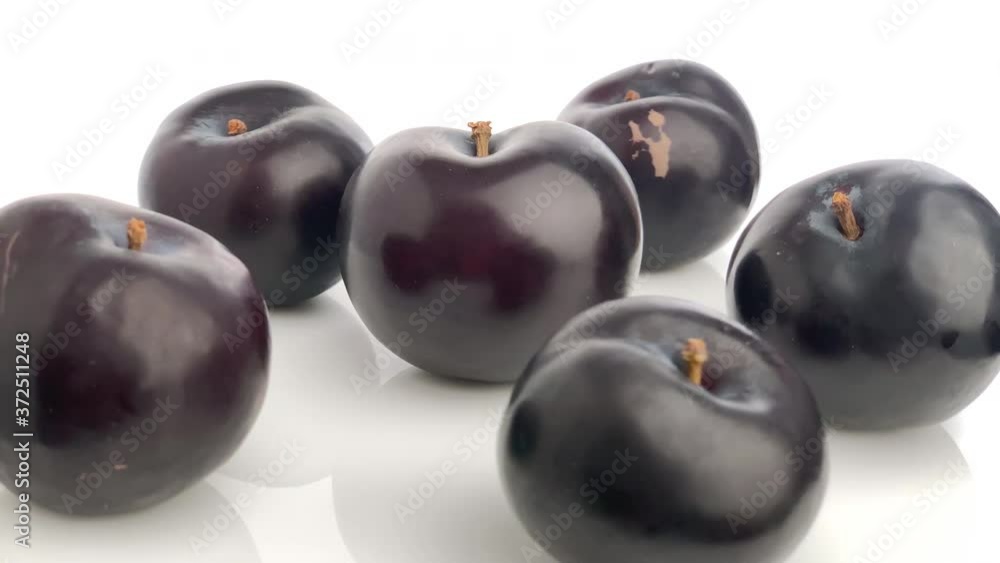 blue round plum isolated on white blue round plum isolated on white