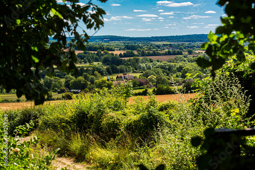 View across Kent fields near Shoreham in Kent