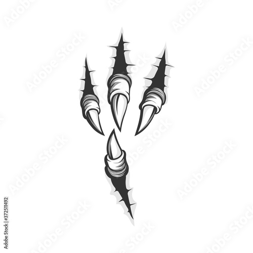 Eagle claw scratches illustration vector, it's also match with dragon nails scratch mark.
