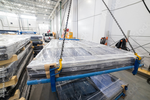 Shipping the plastic windows packed in polyethylene
