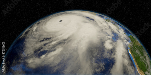 Hurricane Genevieve 2020 from Space. Elements of this image are furnished by NASA