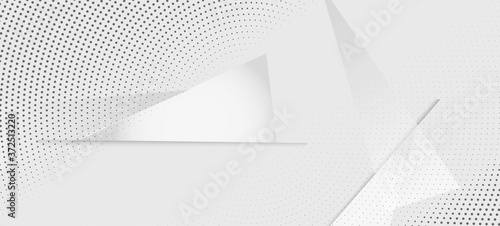 Halftone Minimal Gray Vector Background. Geometric Dots Texture. 