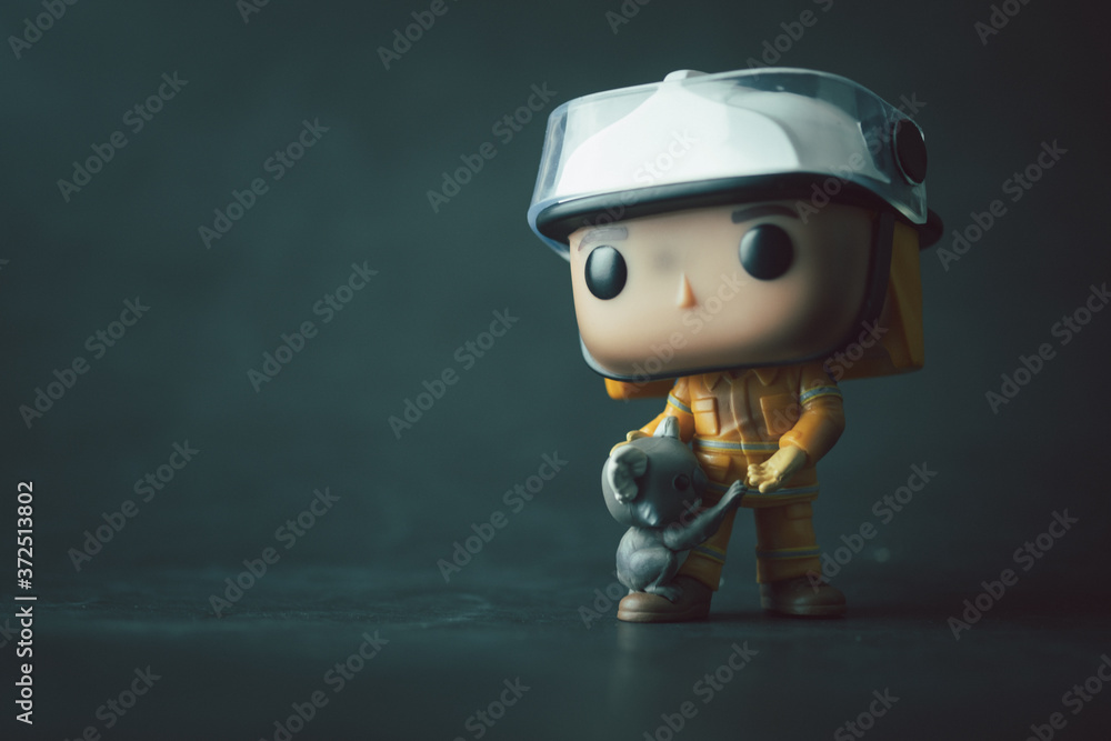 Bangkok, Thailand - August 19, 2020 : Funko Pop figure exclusive Bushfire  Heroes Firefighter with Koala Pop! for charity. Australia is fire an  environmental disaster Stock Photo | Adobe Stock