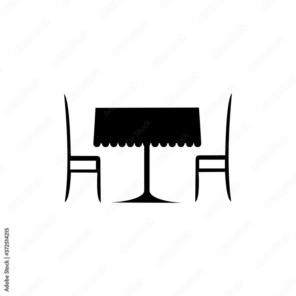 dining room icon. flat design, Restaurant menu design.


