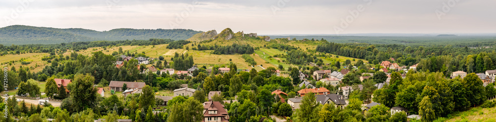 panorama of the village in the Krakolw-Czestochowa Jura