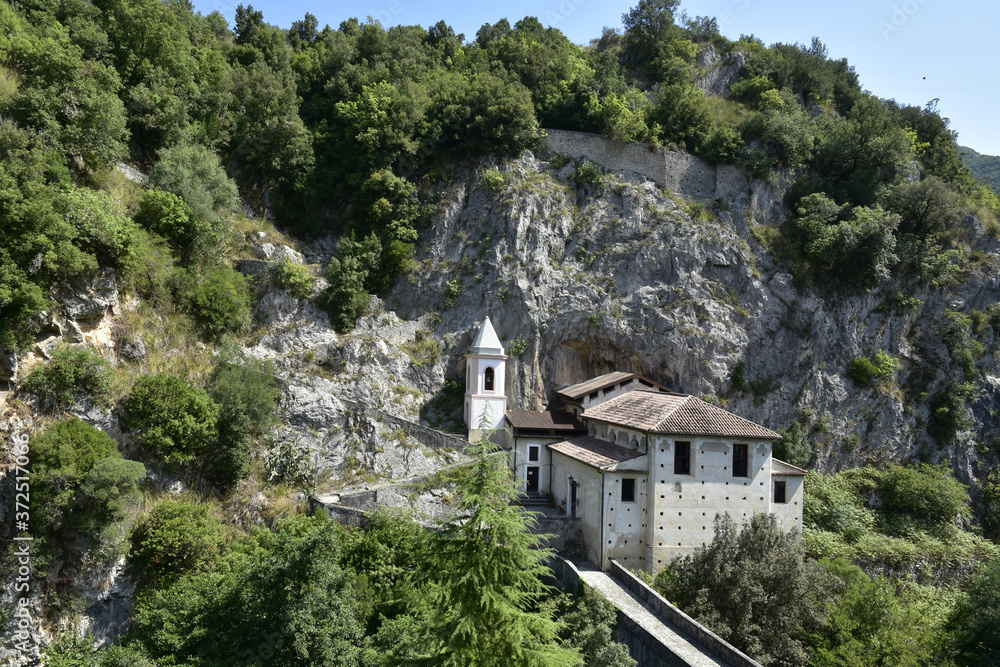A church dedicated to the Virgin Mary in Papasidero, a village in the Calabria region.