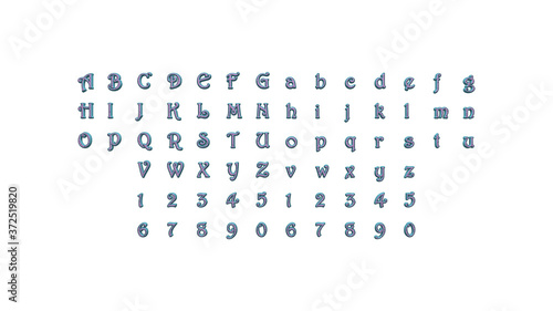 written on a white background by individual letters with a shaped font 3D illustrated on the wall with bottom shadows
