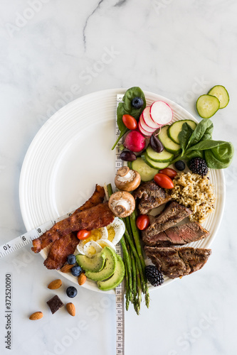 Canvas Print 16:8 Intermittent fasting diet concept