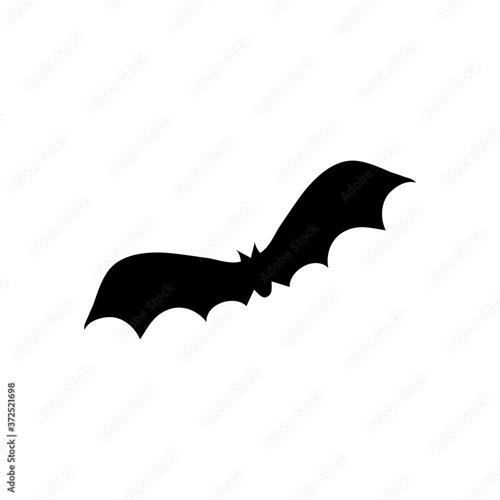 Fototapeta premium halloween bat icon, silhouette style