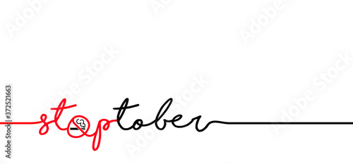 Stoptober. Stop do not smoke sign. smoke free zone including electronic cigarettes. Forbidden no smoking. Forbid cigarette tobacco area. Stop halt allowed, no ban. Flat vector signboard.