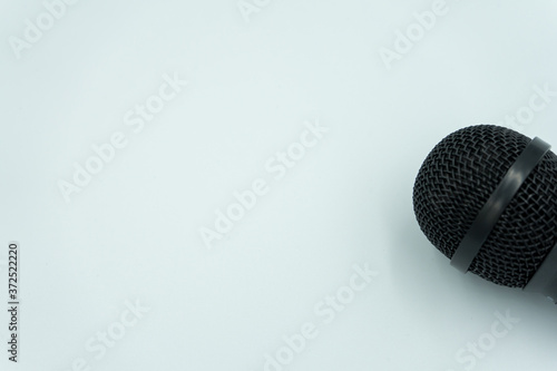 microphone on black background