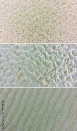 Set of textures of fine sea sand photo