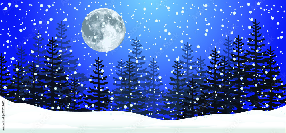 Naklejka premium World snow day.Falling snow snowflakes background. Seamless snowy landscape, snow flake winter season. Chritmas (xmas) holiday with snowflake, Cold weather. Snowfall sky sign. Freeze, frost pattern.