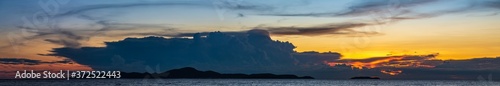 Panorama of sea on sunset © reewungjunerr