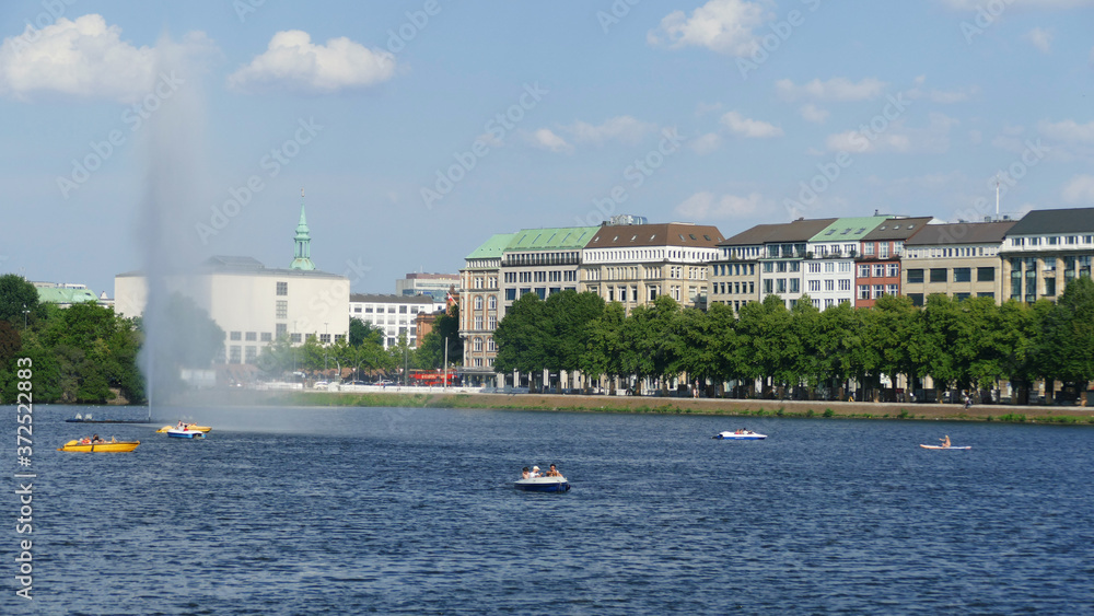 Naklejka premium Hamburg: Alster