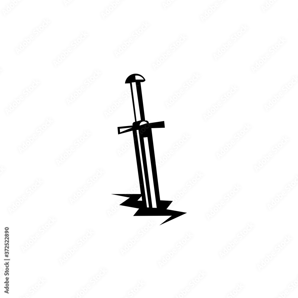 simple sword icon. Sword symbol that can be used for any platform and purpose.