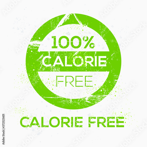 (calorie free) label sign, vector illustration.