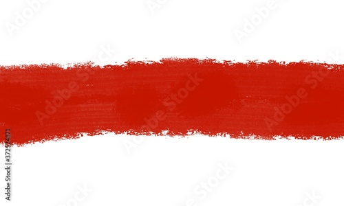 White-red-white background flag. Historical national symbol of Belarusians. White background red stripe. Abstract background.