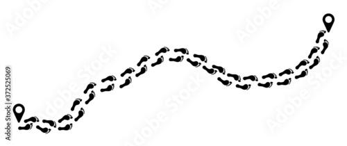 tracking track footprints human shoes shoe sole funny feet footsteps route people silhouette follow vector hiking icon steps sign foot Walks Walking wallpaper banner Trekking footmark fun navigation 