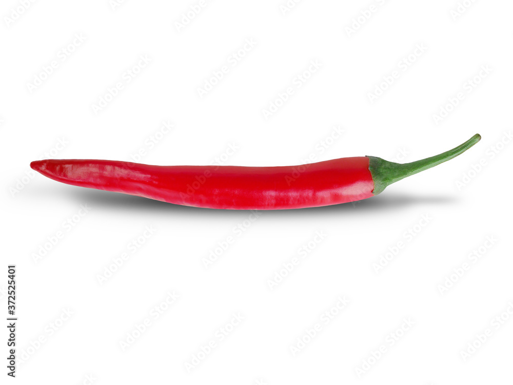 A fresh chilli on the white background A fresh chilli on the white background