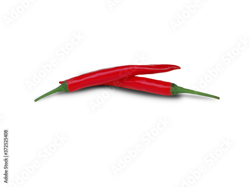 Spicy chilli on a white background