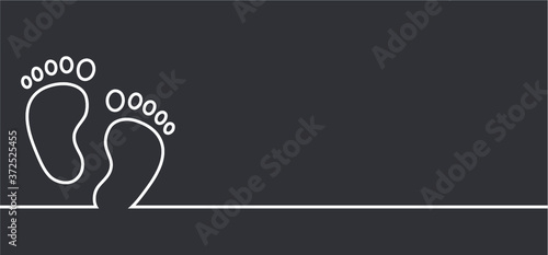 Boy or girl. Love heart. New born, pregnant or coming soon footprints shoes and shoe sole slogan. Kids or baby feet and foot steps Fun vector footsteps icon for print. Quote blue or pink sign