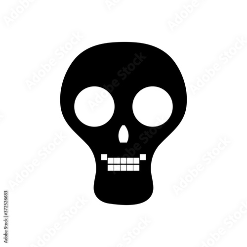 skull icon image, silhouette style