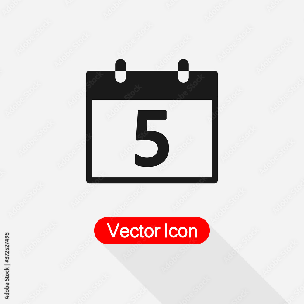5 Calendar Icon Vector Illustration Eps10 5 Calendar Icon Vector Illustration Eps10