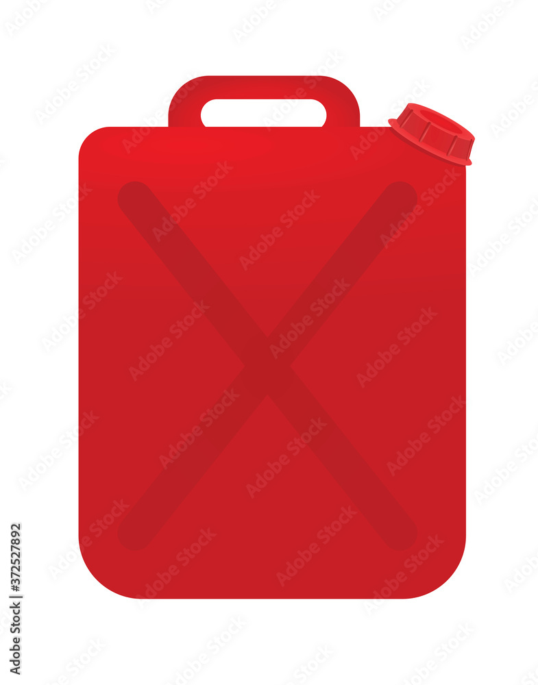 Red blank gas or liquid container. vector Red blank gas or liquid container. vector