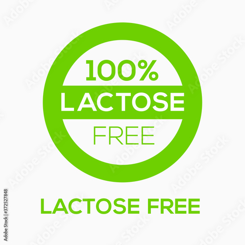 (Lactose free) label sign, vector illustration.