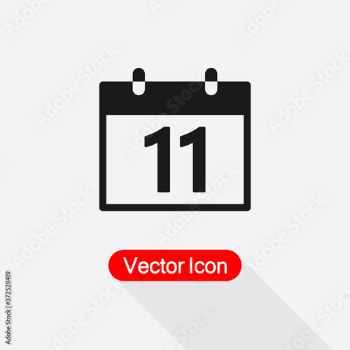 11 Calendar Icon Vector Illustration Eps10